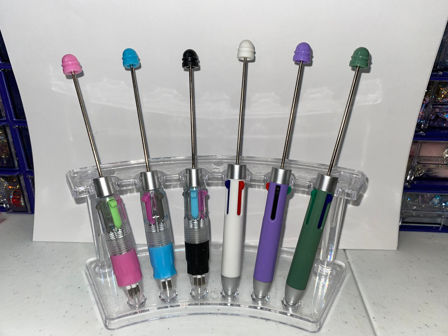 Plastic Beadable Pens In Different Styles And Colors