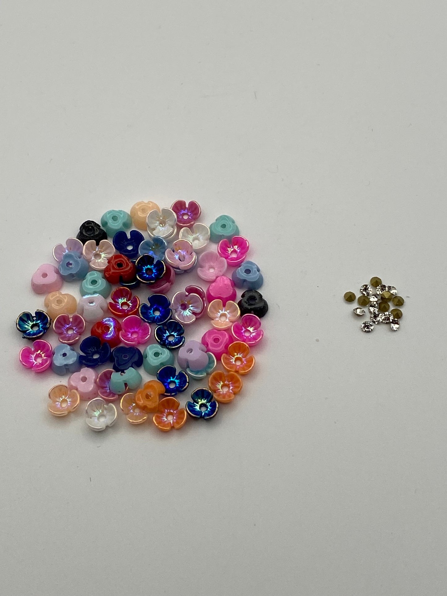 Acrylic Flower Nail Charms- In Various Styles