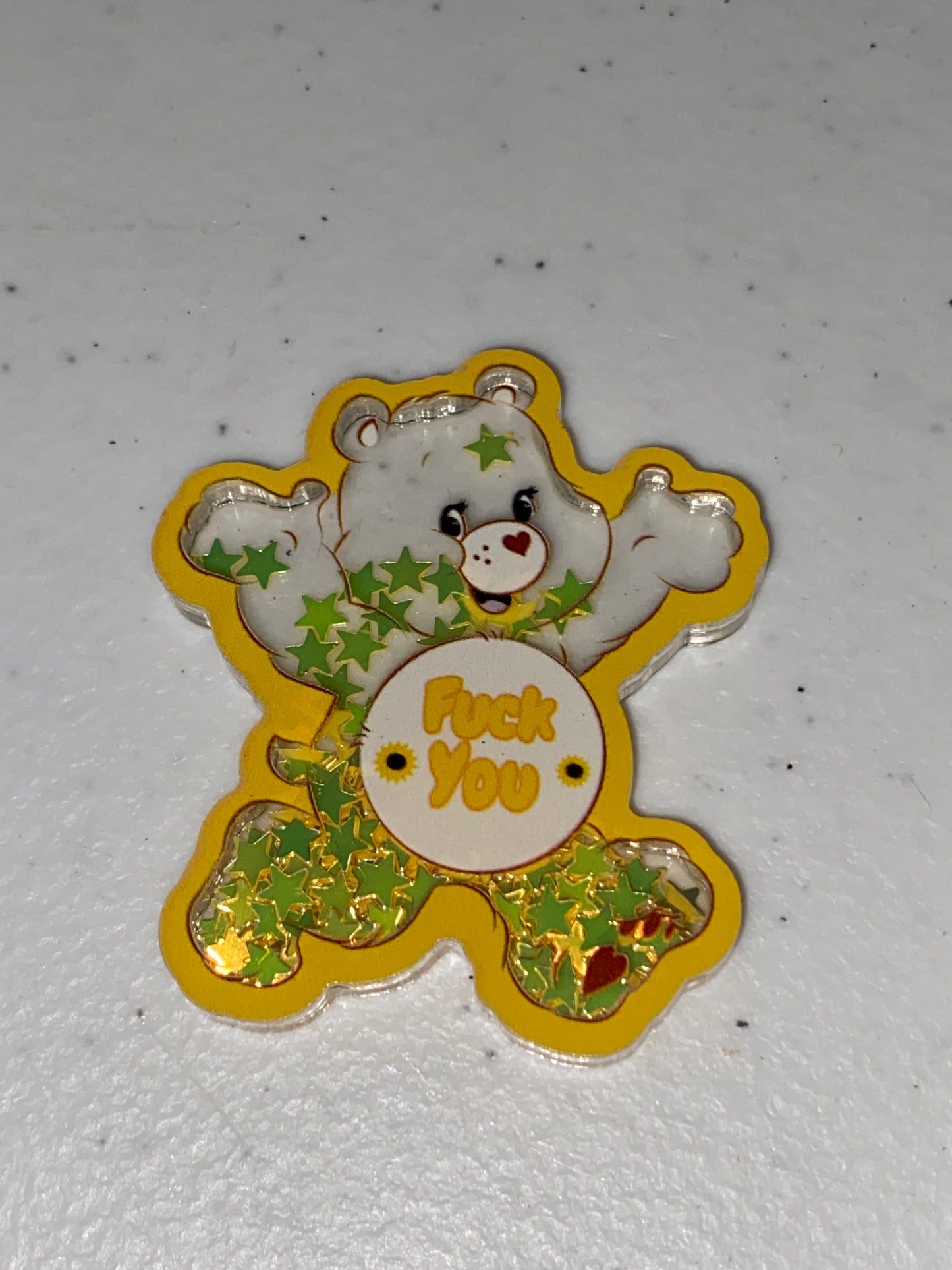 Two Sided Shaker Acrylic Charms- 1Pc