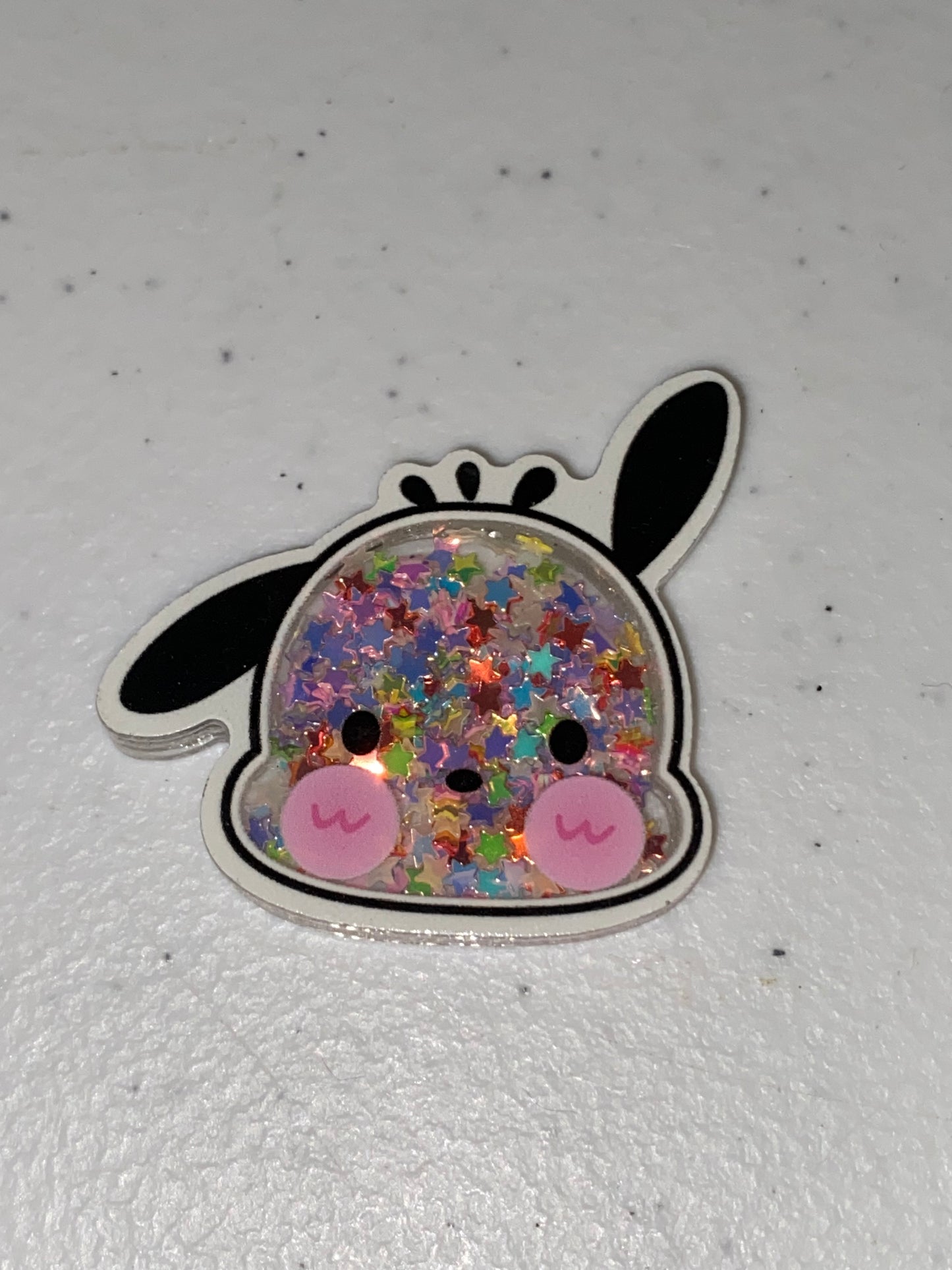 Two Sided Shaker Acrylic Charms- 1Pc