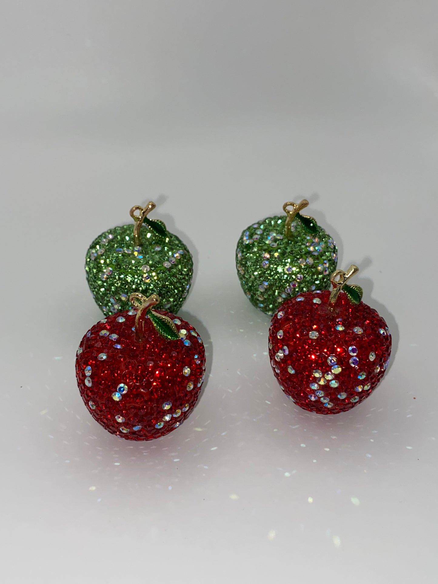 Rhinestone Apple Pendant (1Pc)
