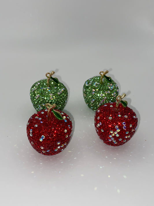 Rhinestone Apple Pendant (1Pc)